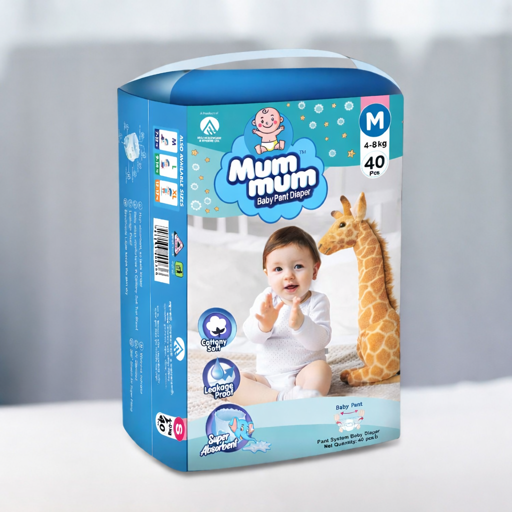 Mum Mum Baby Pant Diaper 40 Pc’s ( M size )